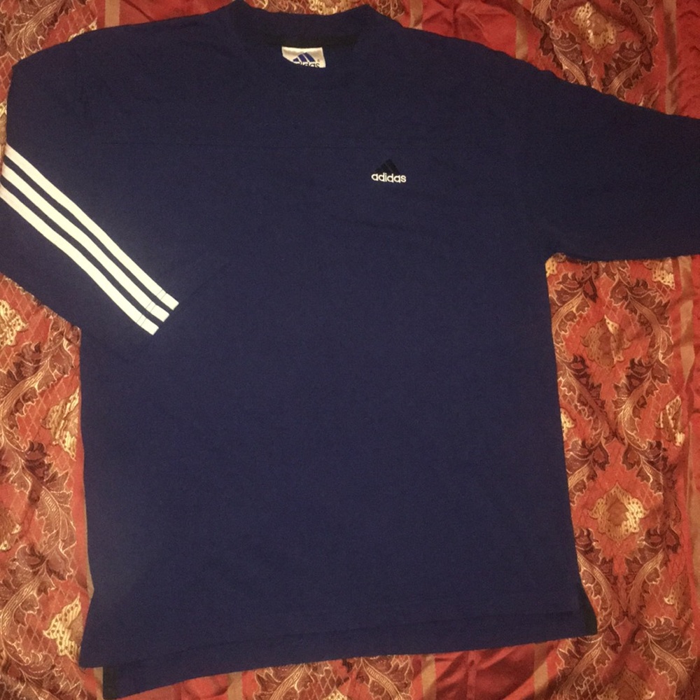 Vintage Blue Adidas Baseball Tee